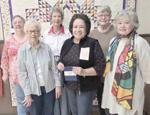 QUILT GUILD CHALLENGE WINNERS— The Friendship Quilt Guild holds a challenge each year in different categories. This year, the winners included, first row, from left, Freddie Seaman, Fern Lamberson and Ilene Floyd; and in back, Sharon Jenkins, Kris Erickson and Beth Reynolds.