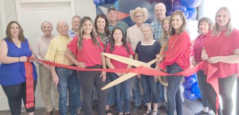 Perryton-Ochiltree Chamber of Commerce members gathered for a ribbon-cutting ceremony for the relocation of Texas Farm Bureau Insurance at 15 SE 5th Avenue, north of the county courthouse, in Perryton.