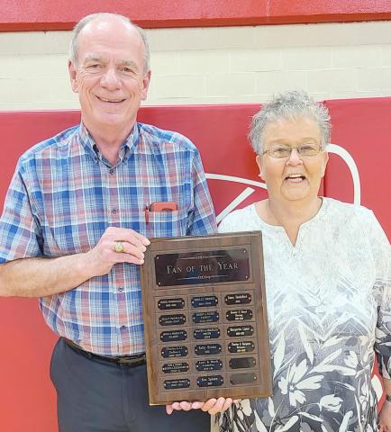 FANS OF THE YEAR—Charles and Margaret McLarty were named the 2021-22 Fans of the Year during this year’s Perryton High School All Sports Awards on Monday evening at the high school.