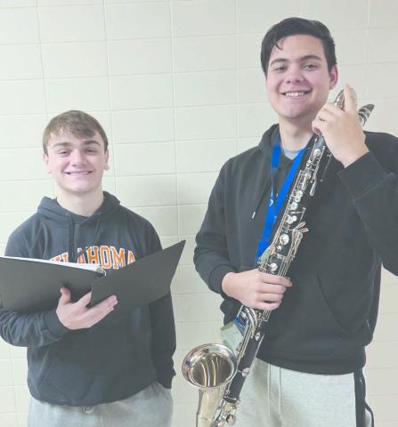 Two students from Perryton High School have been named to the Texas All-State Choir and Texas AllState Band. PHS senior Samuel De Santiago, a bass, pictured at left, qualified for the 2026 All-State Choir, while senior Samuel Saucedo Pasillas, who plays bass clarinet, qualified for the 2026 All-State Band. Performances of the All-State Choir and AllState Band will be held as part of the Texas Music Educators Association’s Clinic/Convention Feb. 1114.