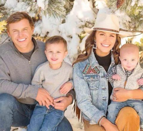 Konner and McKensie Hood with sons Hudson and Hayes