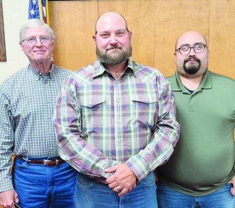 KIWANIS OFFICERS NAMED— The Perryton Kiwanis Club named their new officers at their annual banquet on Tuesday evening. Pictured from left are vice president Budd Rudd, president Chase Allison, and secretary Ralph Gonzalez. Not pictured is treasurer Samantha Gonzalez.