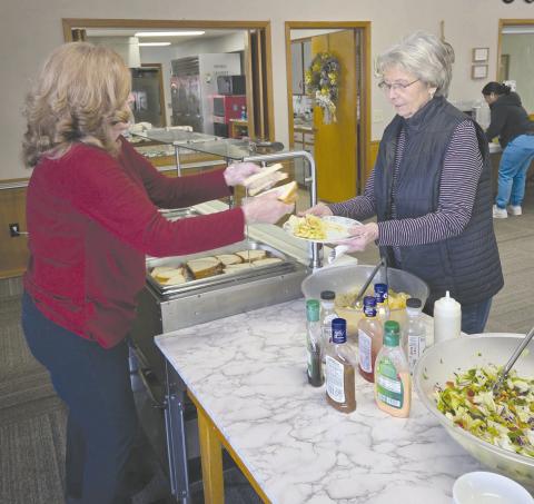 Members of the Ochiltree County Senior Citizens Association braved the cold weather for the regular Monday lunch at the Senior Citizen Center. Lunches at the Senior Center happen Monday, Wednesday, and Friday every week starting at 11:30 a.m. Pictured are, from left, Toni Boren and Geraldine Bentley.