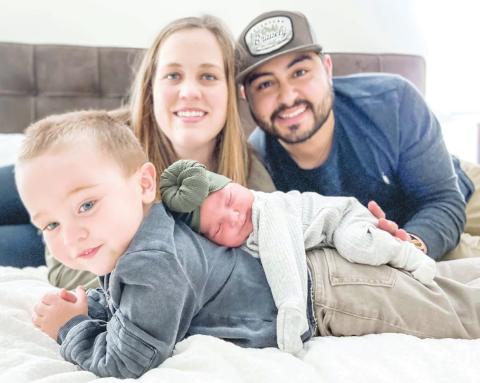 Bayley Garland Ordonez with husband Ivan and children Xander and Zara