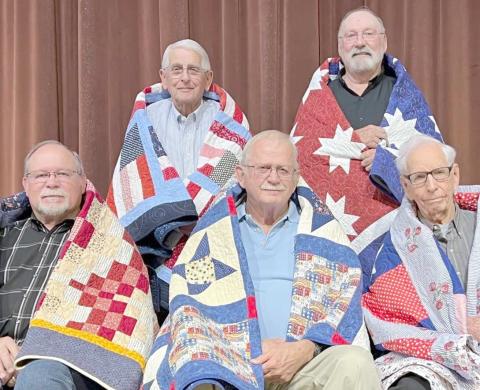 12 Quilts of Valor presented by Friendship Quilt Guild