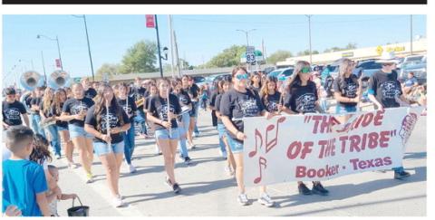 PARADE CHAMP - SMALL BAND— On Saturday, Aug. 19, thousands of Ochiltree County residents turned out to watch the Wheatheart of the Nation Celebration parade. The winner of the Small Band category was the Booker High School Band.