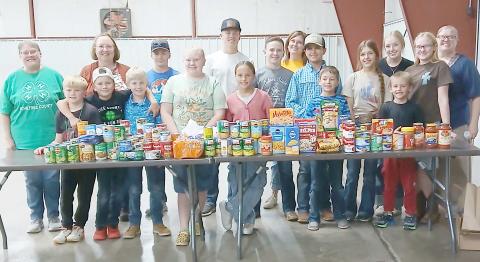Members of Ochiltree County 4-H held their annual scavenger hunt food drive last week as teams of students roamed Perryton collecting food to donate to Jireh Food Ministry. Members collected almost 200 food items to donate to Jireh.