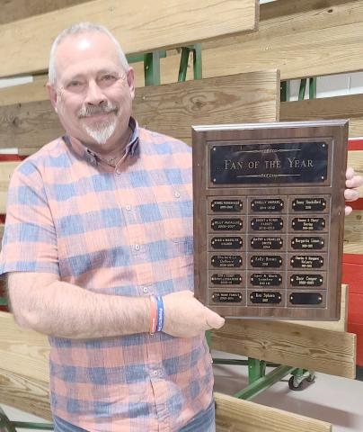 FAN OF THE YEAR— Duce Cooper was named the 2022-2023 Fan of the Year during this year’s Perryton High School All Sports Awards Banquet on Monday evening at the high school.