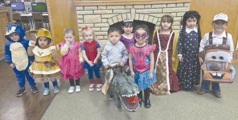 Halloween came a little early for kids attending Story Time at Perry Memorial Library on Wednesday morning. Kids got to dress up to show off their Halloween costumes before enjoying some snacks, crafts, and a good story. Story Time takes place every Wednesday from 10-11 a.m. at the library. The program, for kids from 2-4 years old, is free, but library staff request you call ahead and register so they know how many crafts they’ll need to make.