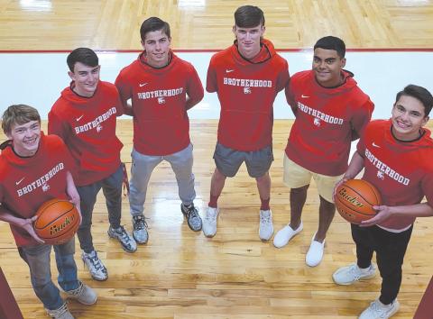 RANGERS NAMED TO ALL DISTRICT TEAM Six Perryton Rangers have been named to this year’s All District 4-4A Basketball team. Pictured are, from left, Cuyler Feger (Honorable Mention), Daxton Rigdon (All District First Team), Tad Pshigoda (Honorable Mention), Levi Stevens (Offensive MVP), Pablo Perez (Defensive MVP), and Julian Cervantes (Newcomer of the Year).
