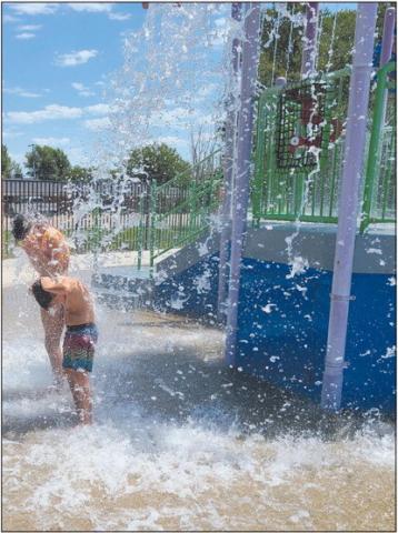 COOLING OFF It’s been brutally hot in Perryton and Ochiltree County, and that’s made the Perryton Municipal Water Park a very popular place to be, with the splash pad offering a great way for younger kids to get completely soaked. This is the last week the pool will be open for the season, with Sunday set as the pool’s last day ‘til next summer.