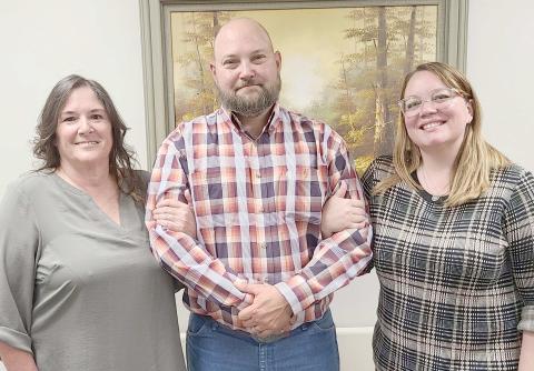 KIWANIS OFFICERS NAMED— The Perryton Kiwanis Club named their new officers at their annual banquet on Sept. 24. Pictured from left are secretary Nikki Green, president Chase Allison, and treasurer Samantha Gonzalez. Not pictured is president-elect Daniel Chavira.