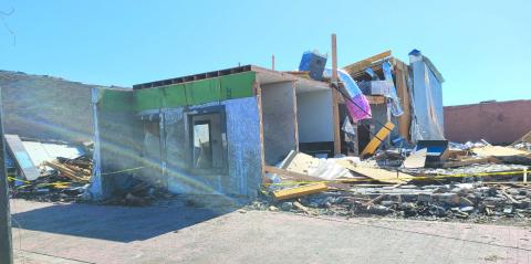 AREA EYE CENTER– Dr. Stephanie Pulpans office on Main took a direct hit in the June 15 tornado.