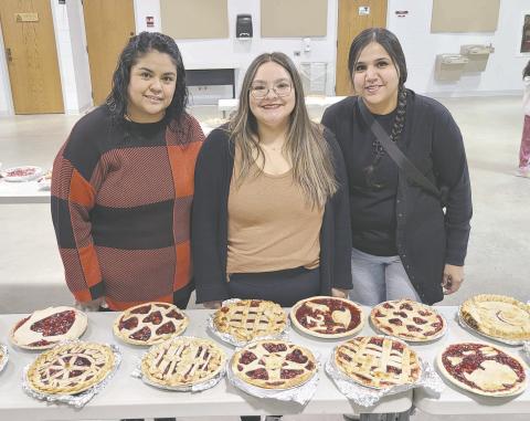 The Rotary Club’s annual Cherry Pie Contest was held on Saturday, Feb. 17. Judges for the contest got to enjoy over 90 delicious pies and desserts that were entered into the competition, which raised over $7,700 for the Rotary Club. Pictured are, from left, judge Maira Carranza, pie contest chair Ana Hernandez, and judge Eliana Morin.