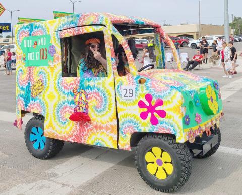 OUT OF THE ORDINARY WINNER— Ochiltree County residents turned out on Saturday to enjoy the annual Wheatheart of the Nation Celebration parade. The winner in the Out of the Ordinary category was Parker Swinney.