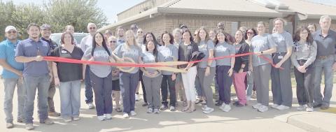 Staff members at Ochiltree General Hospital and members of the Perryton-Ochiltree Chamber of Commerce, along with friends, family, staff, and well-wishers were on hand recently for a ribbon-cutting ceremony for the new OGH Physical Therapy and Occupational Therapy Department, now located in the Childers and Siewert Building at 3006 Garrett Drive.