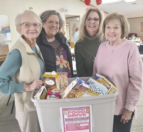 DONATIONS FOR A GOOD CAUSE The Panhandle Crisis Center is holding a food drive through Friday, Feb. 14, with pickup locations all over town, including the Senior Citizen Center, Frank Phillips College, Key Heights Baptist Church, the Perryton Activity Center, Perry Memorial Library, and United Supermarket. They are accepting canned and nonperishable food, including dried goods, pasta, cereal, dried fruits and vegetables, peanut butter, crackers, spices, and more for the center’s pantry. Pictured with the do