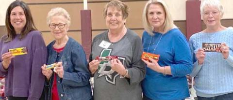 OFFICER INSTALLATION—The 2020-21 officers for the Friendship Quilt Guild night group were installed Sept. 8. To serve are, from left, Randi Ortega, reporter; Freddie Seaman, tresurer; Myrna Biggers, secretary; Peggy Cantu, vice president; and Pam Sanders, president. Not pictured is Ruth Ann Splan, sunshine chairman.