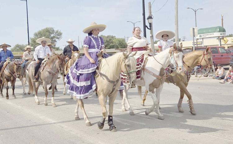 PARADE WINNERS - LIVE ANIMALS— Perryton’s Wheatheart of the Nation Celebration parade brought thousands of viewers out to enjoy the show on Saturday, Aug. 23. The winner of the Live Animal division of parade entries was Alma Gomez’s horseback riding group.