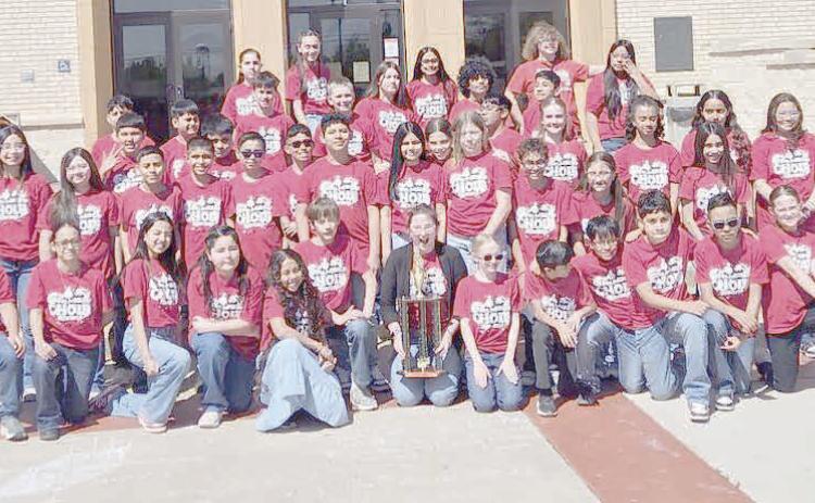 Perryton Junior High School’s sixth grade choir competed at the Dumas Music Festival on April 18. They performed “Ave Maria,” arranged by Patrick Liebergen, and “Oye” by Jim Papoulis, as well as a sight reading for a piece they had never seen before. The judges awarded the choir a perfect score, or sweepstakes prize. The Junior High Choir will perform their spring concert on Tuesday, May 12, at 7 p.m. Admission is free.