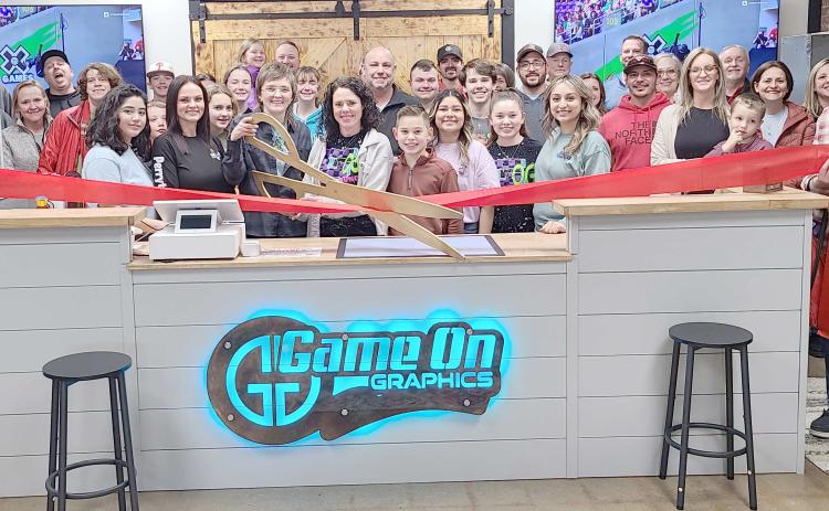 A ribbon-cutting ceremony was recently held for the grand re-opening of Game On Graphics at 212 S. Main in Perryton. The clothing store and graphic design shop is owned by Michael and Lindy Loftis.