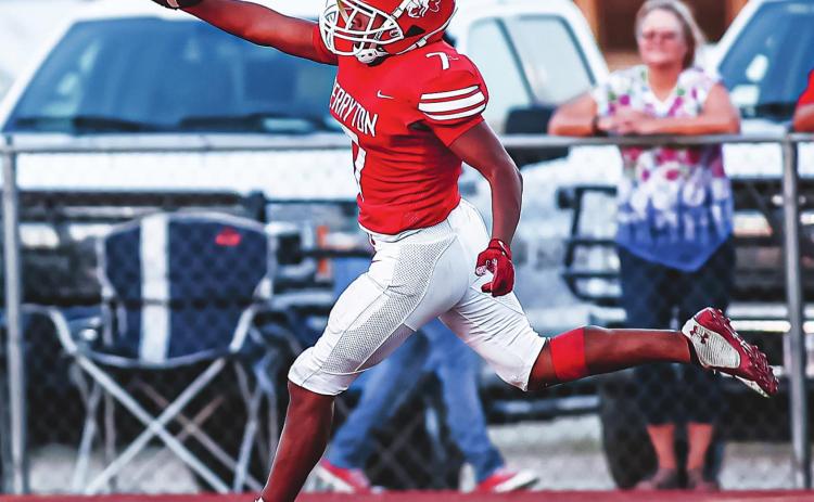 RANGERS FALL TO CANADIAN Isaias Dominguez #7 (JR) busted loose for a long touchdown run as the Rangers tried to mount a comeback against the Canadian Wildcats on Friday. See story for more information. (Photo courtesy of David Erickson)