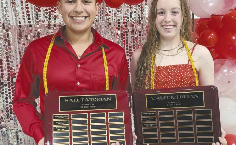 VALEDICTORIAN AND SALUTATORIAN NAMED