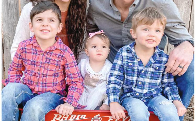 Victoria and Silas Oswald and their children, Harrison, Amelia and Kendall