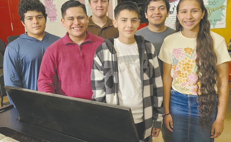 Perryton High School Choir students were named to District Choir at the end of September. Auditions were held at Caprock High School in Amarillo on Saturday, Sept. 28. The next audition will be for All-Region, and will be held on Oct. 28 in Canyon. Pictured are, from left, Jerry Hernandez (bass), Gus Hernandez (tenor), Austin Allison (tenor), Evan Ruelas (tenor), Caleb Hernandez (tenor), and Aliyah Hernandez (soprano).