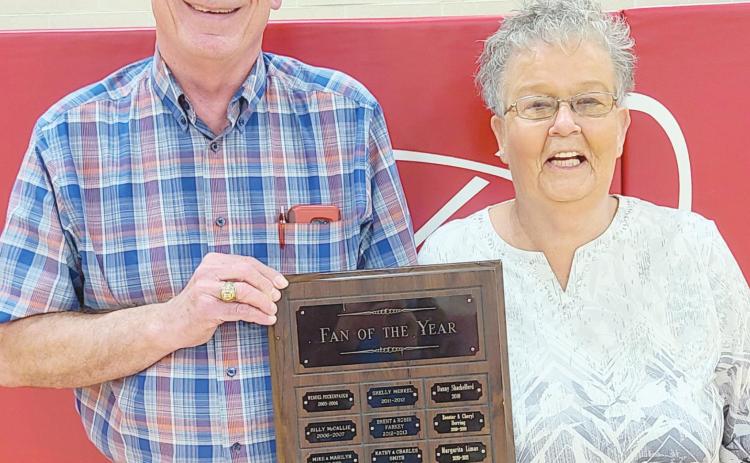 FANS OF THE YEAR—Charles and Margaret McLarty were named the 2021-22 Fans of the Year during this year’s Perryton High School All Sports Awards on Monday evening at the high school.