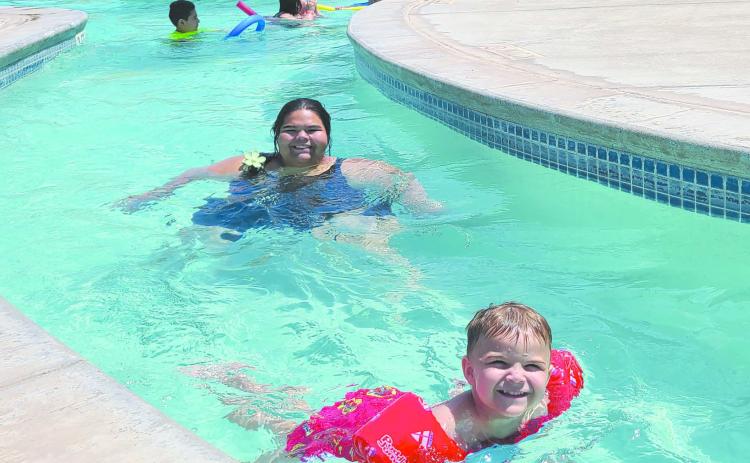 The Perryton Municipal Water Park has opened once again for the summer swimming season. The regular hours for the water park are Monday through Saturday from 1-7 p.m. On Sundays, the pool is open from 2-6 p.m. In addition to the pool, slides, diving area, and splash pad, many swimmers enjoy floating leisurely around the Lazy River.