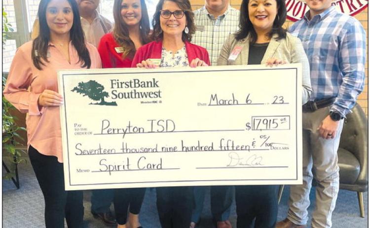 FBSW DONATES ALMOST $18,000 to PISD