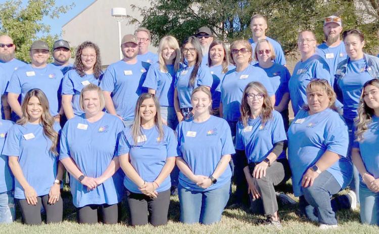 LEADERSHIP PERRYTON CLASS—The members of this year’s Leadership Perryton XXO class are, first row, from left, Nelly Macias, Clarissa Cepeda, Tara McCartney, Itsy Zapata, Bella Ramirez, Geralyn Graver, Minnie Constancio and Karina Salas; second row, Jay Rosales, Ruben Chaparro, Jacqueline DeSantiago, Hayden-James Hughes, Micah Cowan, Cristal Tarango, Adriana Quintana, Arlean Ocasio- Lopez, Brenda Austin, Diane Goldsberry and Maria Hernandez; and third row, Chase Allison, John Villegas, Theron Bradley, Chris