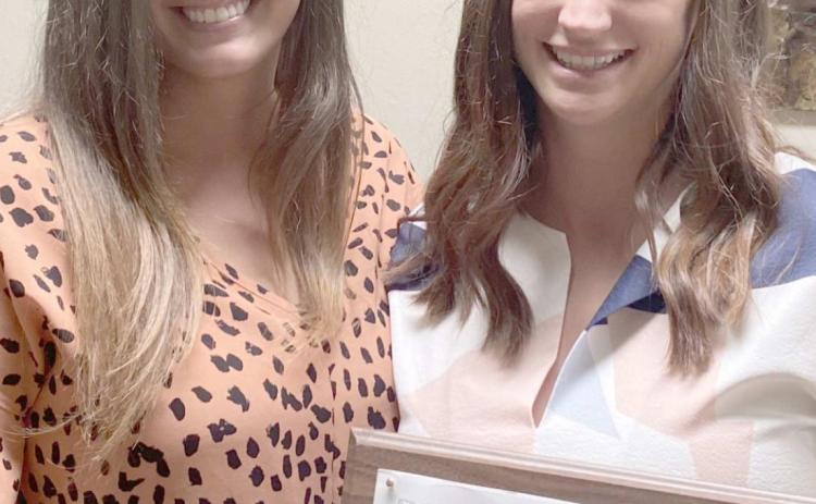 YOUNG CAREERIST OF MONTH—Tambra Kile, right, was named the Young Careerist of the Month for August by the Panhandle Proffessional Women’s Club. Pictured with her is PPW vice president Cayla Maestas.