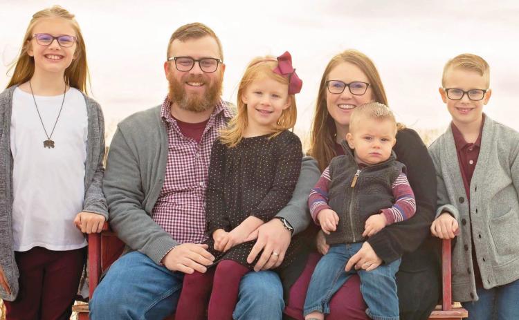 Kendall and Tiffany Harris with children Emmalyn, Madelyn, Jameson and Shaffer