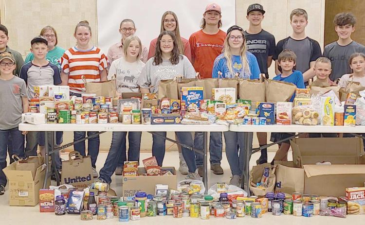 4-H FOOD DRIVE NETS ALMOST 600 ITEMS