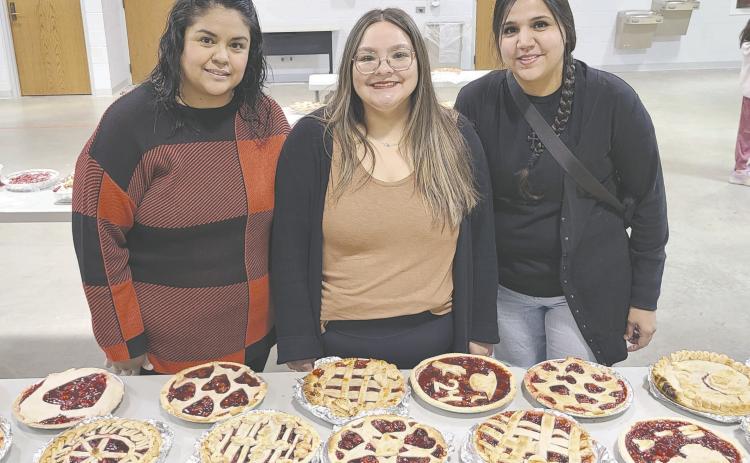 The Rotary Club’s annual Cherry Pie Contest was held on Saturday, Feb. 17. Judges for the contest got to enjoy over 90 delicious pies and desserts that were entered into the competition, which raised over $7,700 for the Rotary Club. Pictured are, from left, judge Maira Carranza, pie contest chair Ana Hernandez, and judge Eliana Morin.