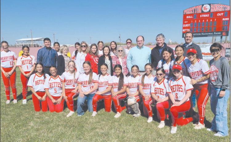 PNB DONATES FOR NEW SOFTBALL SCOREBOARD
