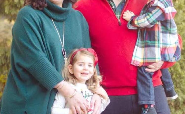 Kimberly and James Bohan-Pitt with twins Seraphina and Harvey