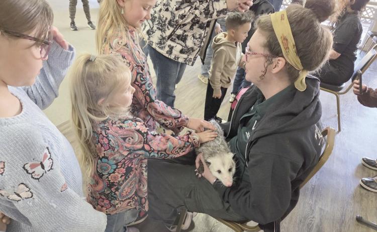 Perryton residents got treated to a special program by Amarillo’s Wild West Wildlife Rehabilitation Center at the Museum of the Plains. Volunteers at the center spoke to a roomful of kids, parents, and animal lovers about the work the center does caring for injured animals before releasing them back into the wild. They also brought a number of tame ambassador animals, including an opossum, a skunk, a Texas tortoise, and a corn snake.