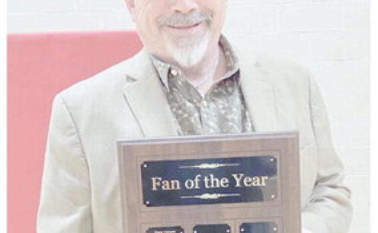 FAN OF THE YEAR— Duce Cooper was named the Fan of the Year during this year’s Perryton High School All Sports Awards Banquet on Monday evening at the high school’s Rangerette Gym.