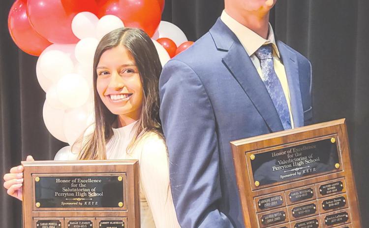 VALEDICTORIAN AND SALUTATORIAN NAMED