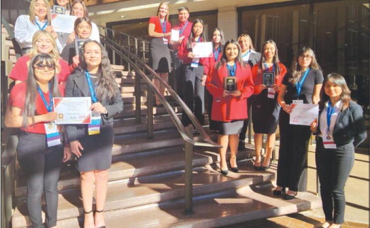 Perryton High School’s chapter of Family, Career and Community Leaders of America (FCCLA) attended Region 1 STAR at the 4A level in Lubbock earlier this month. The Perryton chapter was recognized for the most members competing at the competition and for having the most participation in the Family and Consumer Sciences Assessments. PHS had 19 members complete Power Of One Individual Units of Study, with two completing all five units. See story for more information.