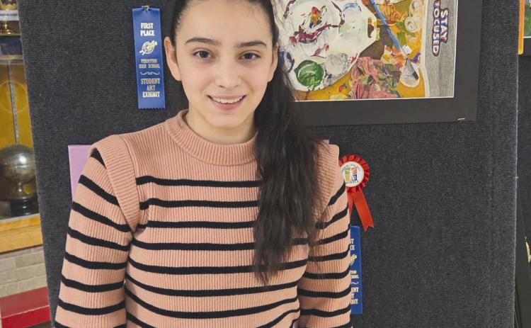 Perryton High School’s annual art show will run through May 19 during school hours at the high school. The Best in Show and purchase prize award went to Sadie Cummins for “Stay Focused,” a color pencil drawing, which will be added to the high school’s permanent art collection. Cummins also received a $150 cash prize for his winning artwork.