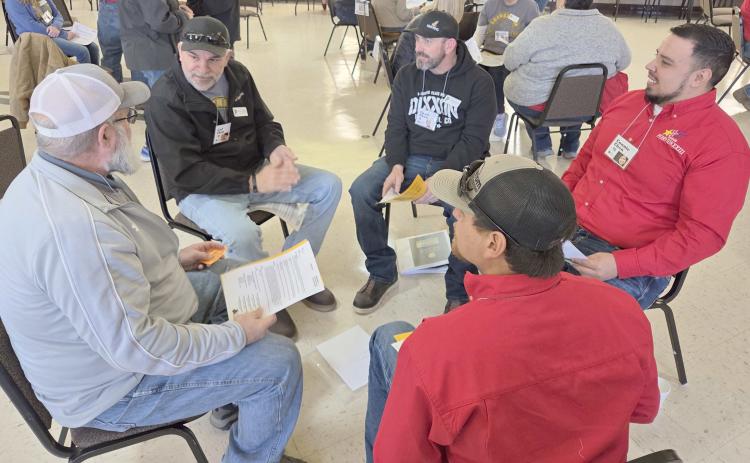 Members of Leadership Perryton XXIII participated in Reality Day, a poverty simulation, last Wednesday, learning about some of the realities and challenges faced by low-income families. Participants in the simulation were given simple roles to play during the project, including newly unemployed people, homeless people, recipients of TANF funds, senior citizens on disability, and single parents. The task assigned to all was to provide basic necessities and shelter during the course of four 15-minute weeks.