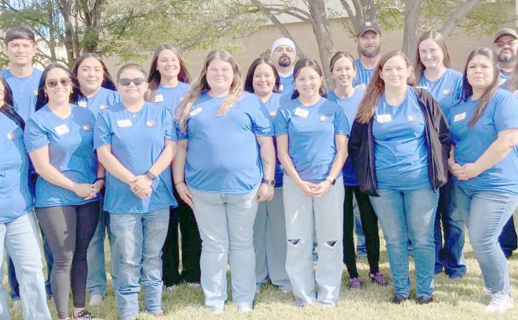 NEW LEADERSHIP PERRYTON CLASS— Leadership Perryton XXIV kicked of with a retreat for the 20 members of the class. Pictured are, first row, Karel Espinoza, Brittany Mays, Yesenia Herrera, Gisabelle Gonzalez, Jenifer Trejo, Misty Montgomery and Sandy Montoya; and second row, Israel Banuelos, Brianna Castenada, NancyAngeles, Kevelin Cervantes, Marcos Gonzales, Brooke Campbell, David Lewis, Savannah Brauer, Jesus Flores, Jennifer Wolfe. Not pictured are Maria Herrera, Robert Knauss and Janet Cummings.